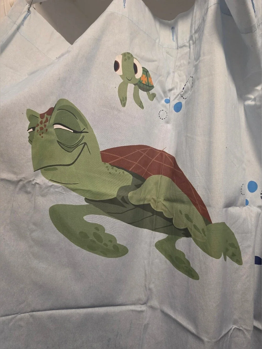 Pottery barn finding nemo shower curtain, bath mat and 3 towels